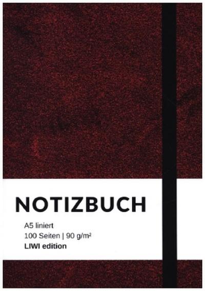 Notizbuch A5 liniert - 100 Seiten 90g/m² - Soft Cover violett - FSC Papier