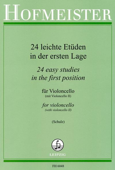 24 leichte Etüden in der ersten Lagefür Violoncello mit Begleitung eines zweiten Cellos