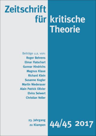 Zeitschrift für kritische Theorie, Heft 44/45