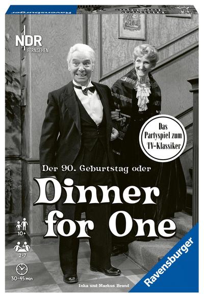 Ravensburger Partyspiel - 26835 - Der 90. Geburtstag oder Dinner for One - Gesellschaftsspiel für Erwachsene und Kinder ab 10 Jahren, Spiel zum Film-Klassiker, Perfekt für Weihnachten und Silvester