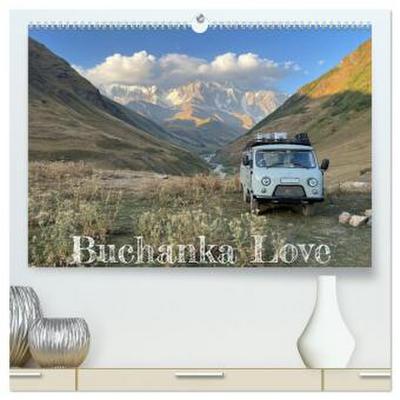 UAZ 452 Buchanka Love (hochwertiger Premium Wandkalender 2026 DIN A2 quer), Kunstdruck in Hochglanz