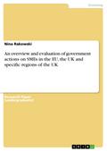 An overview and evaluation of government actions on SMEs in the EU, the UK and specific regions of the UK