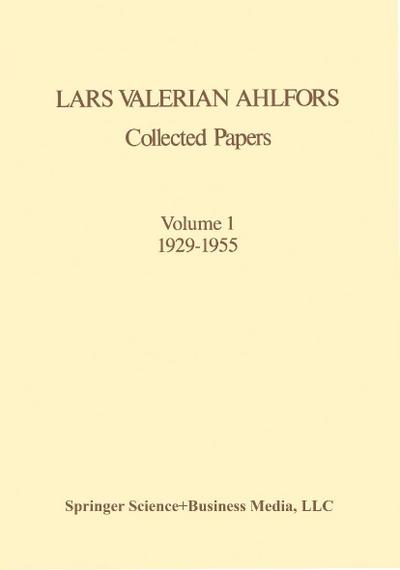 Collected Papers Volume 1 1929-1955