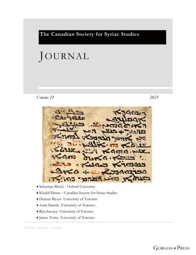 Journal of the Canadian Society for Syriac Studies 23