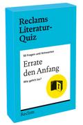 Errate den Anfang. Wie geht’s los? 50 Fragen und Antworten für Büchermenschen