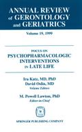Annual Review of Gerontology and Geriatrics, Volume 19, 1999