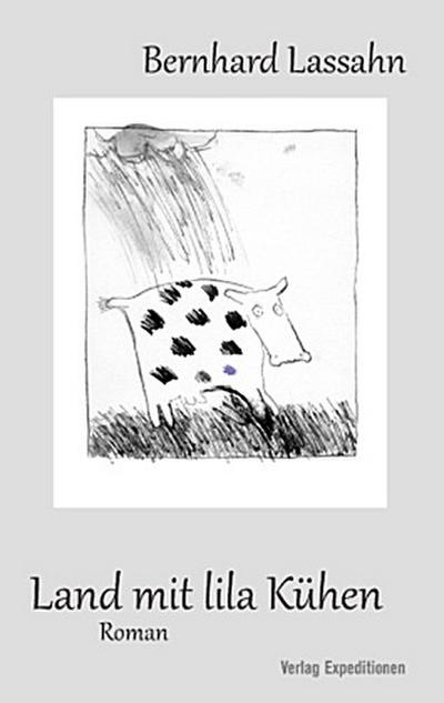 Land mit lila Kühen