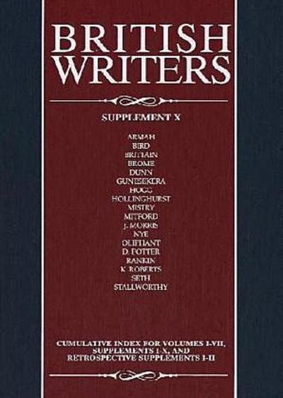British Writers, Supplement X
