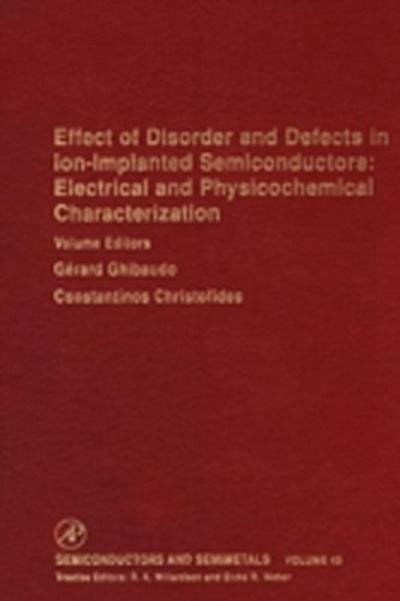 Effect of Disorder and Defects in Ion-Implanted Semiconductors: Electrical and Physiochemical Characterization