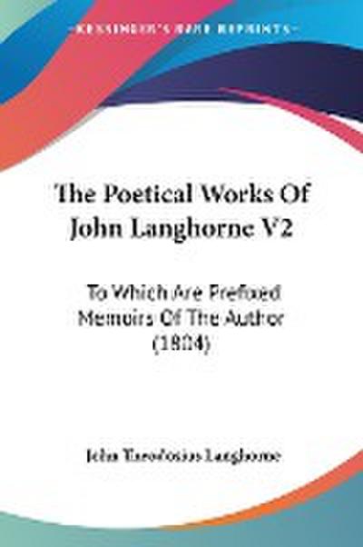 The Poetical Works Of John Langhorne V2