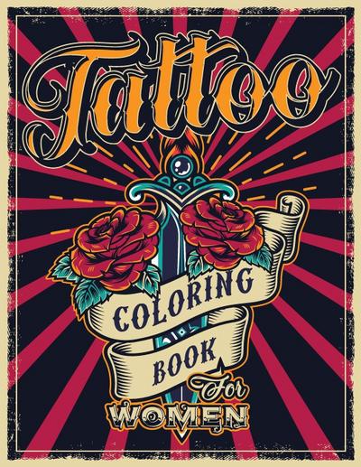 TATTOO COLORING BOOK FOR WOMEN