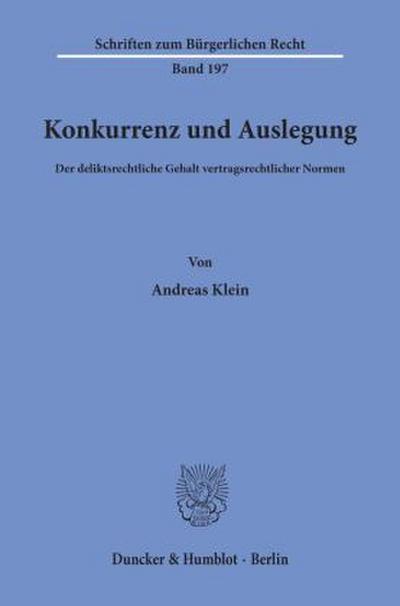 Konkurrenz und Auslegung.