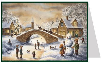 Postkarten-Adventskalender "An der Brücke"