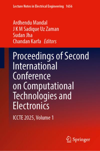 Proceedings of Second International Conference on Computational Technologies and Electronics