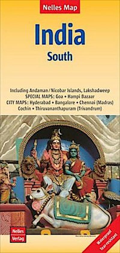 Nelles Map Landkarte India: South | Indien: Süd | Inde: Sud | India: Sur