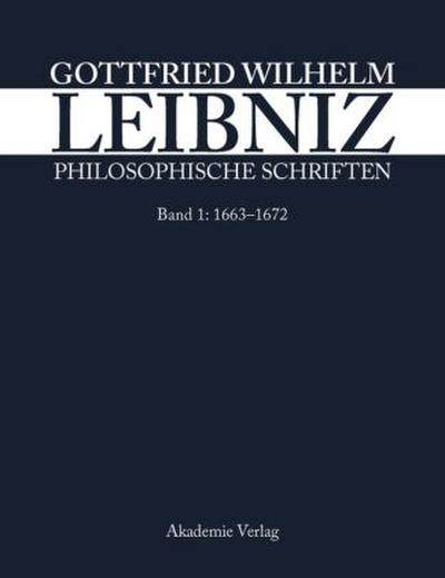 Philosophische Schriften 1663-1672