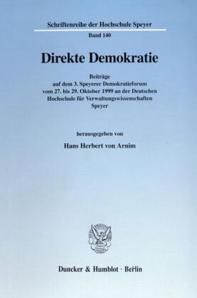 Direkte Demokratie.