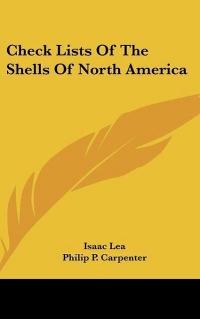 Check Lists Of The Shells Of North America