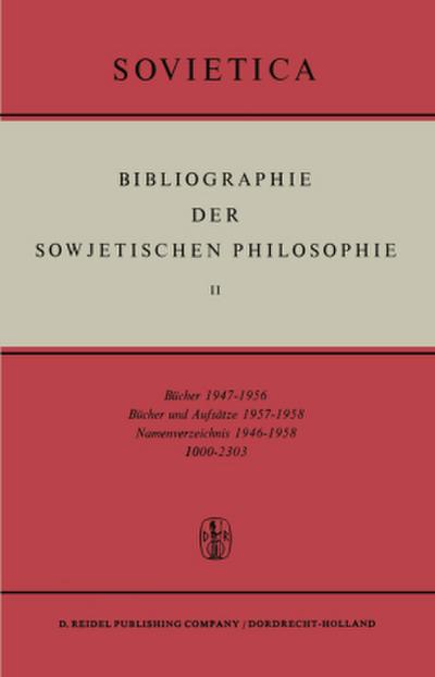 Bibliographie der Sowjetischen Philosophie