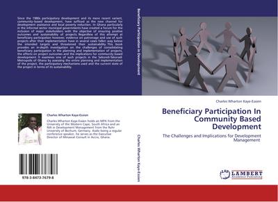 Beneficiary Participation In Community Based Development