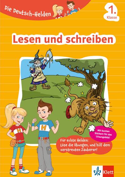 Klett Die Deutsch-Helden Lesen und schreiben 1. Klasse, Grundschule (mit Stickern)