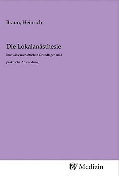 Die Lokalanästhesie