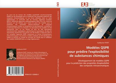 Modèles QSPR pour prédire l'explosibilité de substances chimiques - Guillaume FAYET