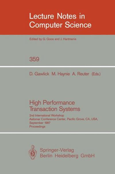 High Performance Transaction Systems