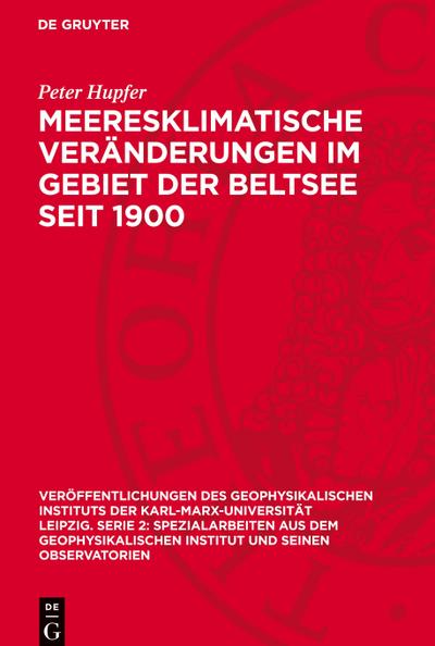 Meeresklimatische Veränderungen im Gebiet der Beltsee seit 1900