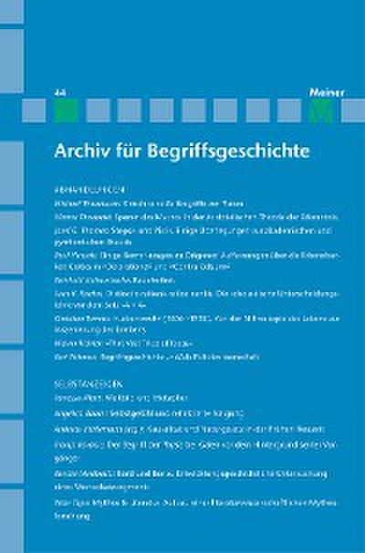 Archiv für Begriffsgeschichte. Band 44