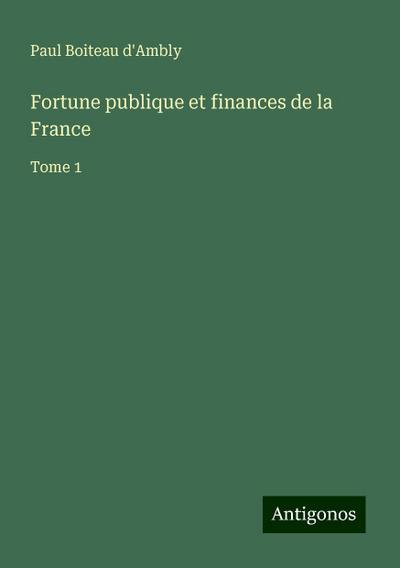 Fortune publique et finances de la France