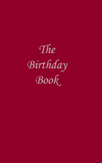 The Birthday Book - Dark Red - Neil Bowman