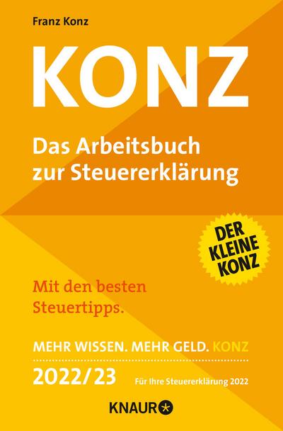 Konz, Das Arbeitsbuch zur Steuererklärung 2022/23