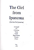 The Girl from Ipanema: for 2 violins, viola,cello, bass guitar, drums and piano