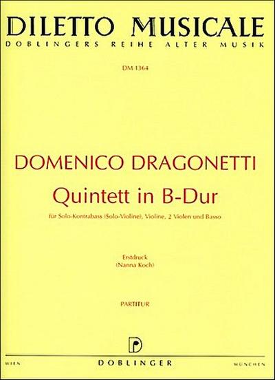 Quintett B-Dur für Kontrabass (Violine),Violine, 2 Violen und Bass