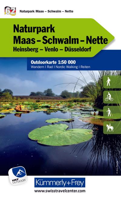 Naturpark Maas - Schwalm - Nette Heinsberg, Venlo, Düsseldorf Nr. 62 Outdoorkarte Deutschland 1:50 000