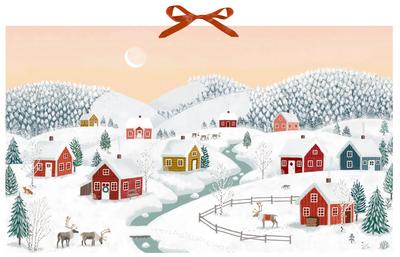 Wand-Adventskalender - Winterhäuser