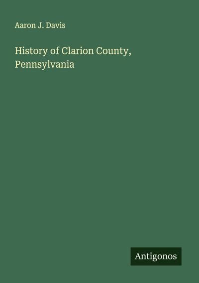 History of Clarion County, Pennsylvania