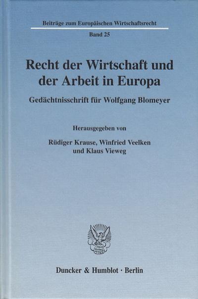 Recht der Wirtschaft und der Arbeit in Europa