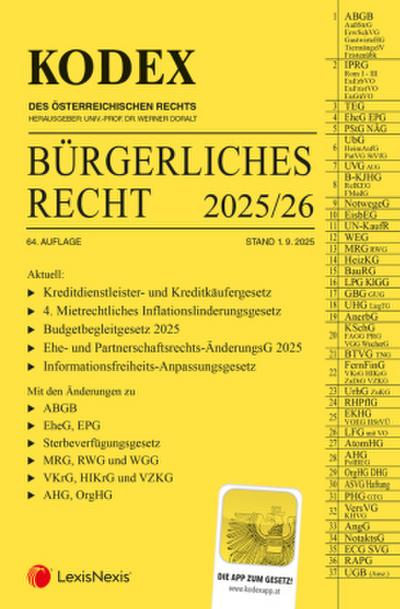 KODEX Bürgerliches Recht 2025/26 - inkl. App
