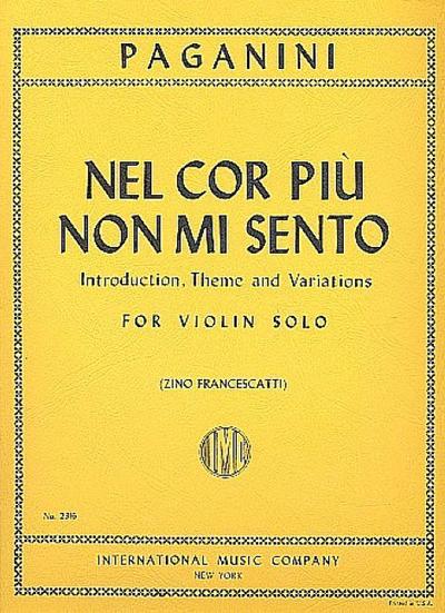 nel cor piu non mi sentoviolin solo