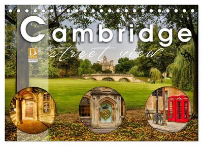 Cambridge street view (Tischkalender 2026 DIN A5 quer), CALVENDO Monatskalender