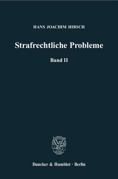 Strafrechtliche Probleme II