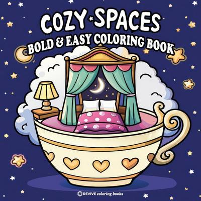 Bold & Easy Cozy Spaces Coloring Book