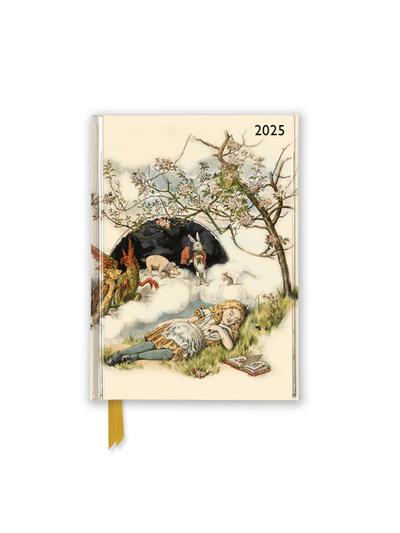 John Tenniel – Alice im Wunderland – Schlafende Alice – Taschenkalender 2025: Original Flame Tree Publishing-Pocket Diary [Taschenkalender]