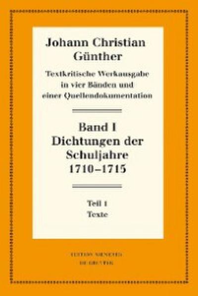 Dichtungen der Schuljahre 1710-1715