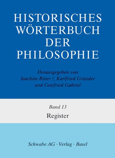 Historisches Wörterbuch der Philosophie Register, m. CD-ROM