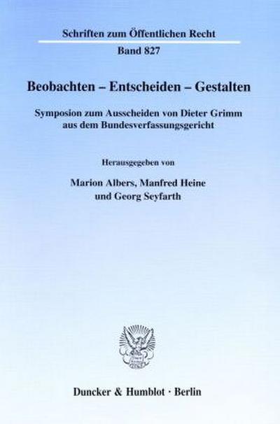 Beobachten - Entscheiden - Gestalten.