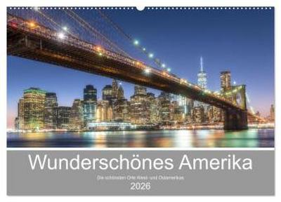 Wunderschönes Amerika (Wandkalender 2026 DIN A2 quer), CALVENDO Monatskalender