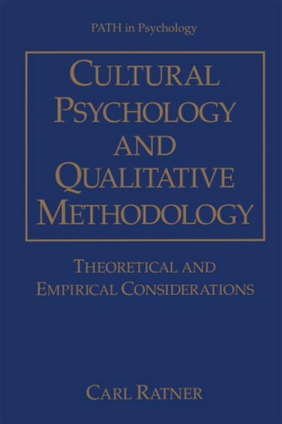 Cultural Psychology and Qualitative Methodology